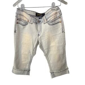 Angel Jeans Stone Washed Size 11 Women's Long Bermuda Shorts